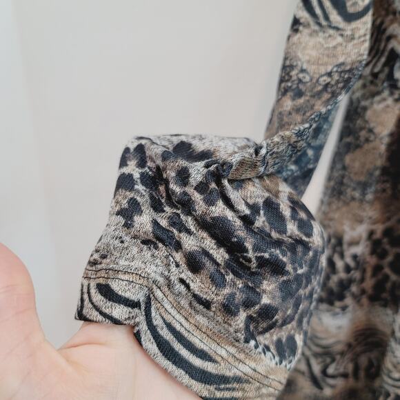 NWOT Kim Rogers Animal Prints Blouse Top Women's Size 1X - Picture 7 of 9